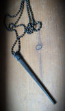 Gunmetal Coffin Nail Necklace