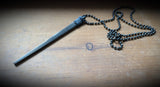 Gunmetal Coffin Nail Necklace