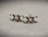 Triple Moon Goddess Earrings