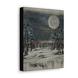 Full Moon on a Grey Night Canvas