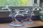 Crystal Crescent Moon Candleholders