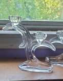 Crystal Crescent Moon Candleholders