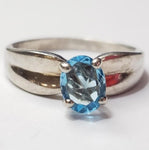 Silver Blue Topaz Ring