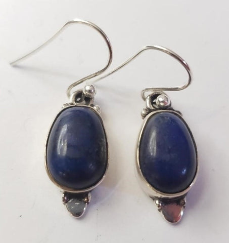 Silver Lapis Lazuli Earrings