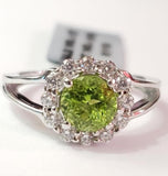 Silver Peridot Ring